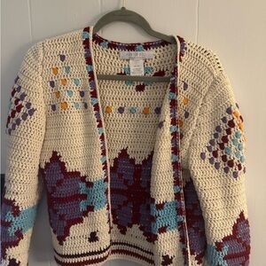 HUNTER BELL Multicolor Crochet Cardigan